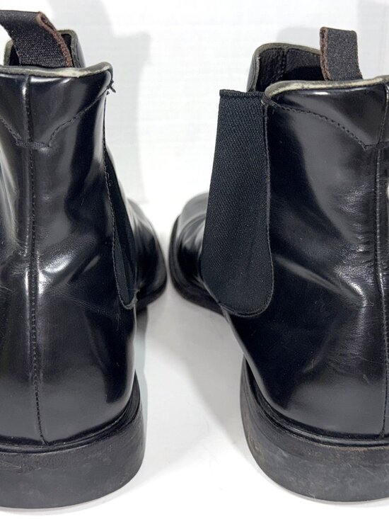 Prada Chelsea Boot Italian Leather Black Square Toe PullOn Elastic Ankle 9 US 10 main image 12